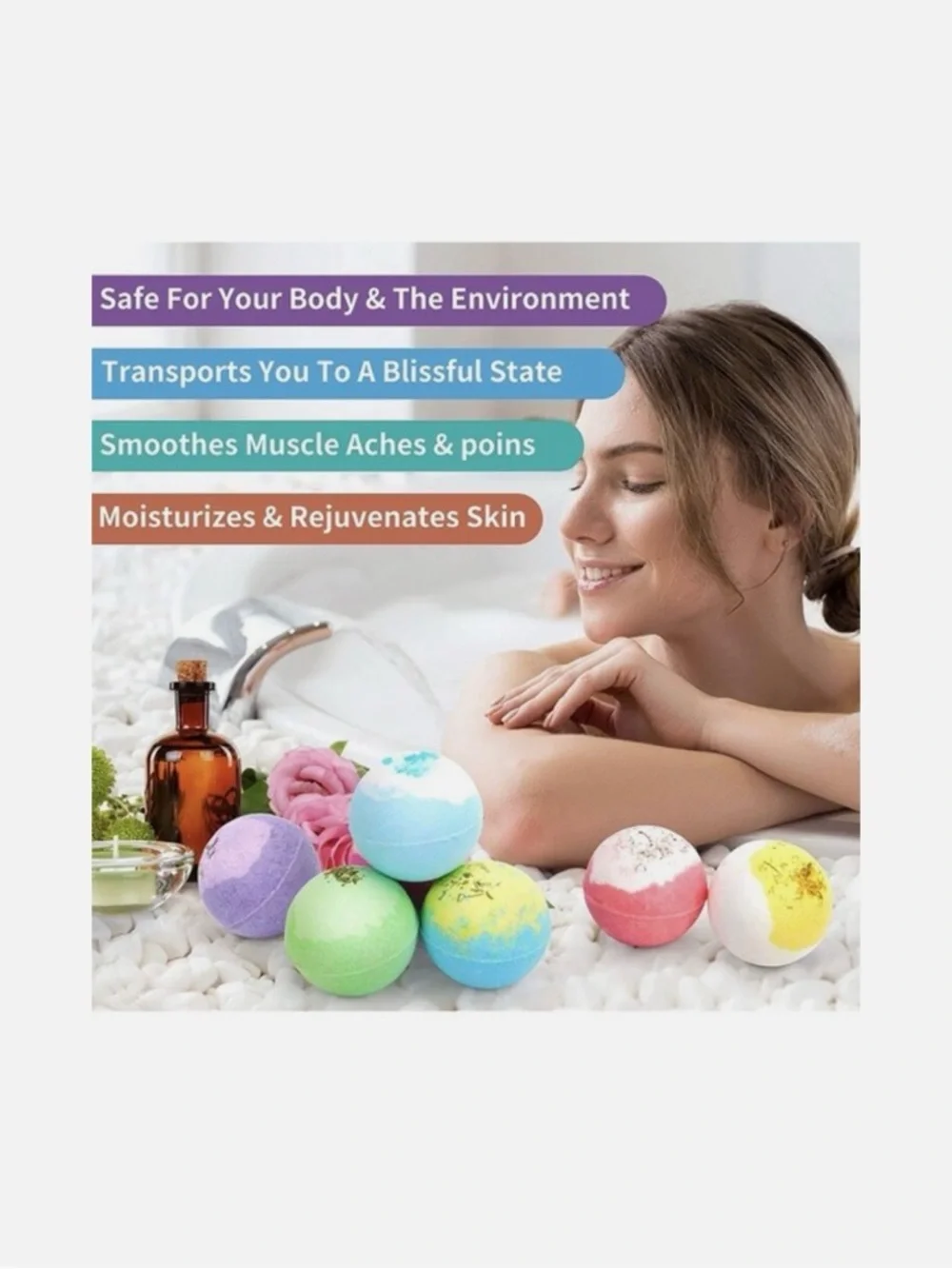 Floral Bath Bomb Set - Relaxing Scented Bath